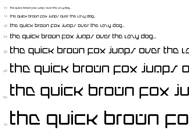 Intercorp Redux font waterfall